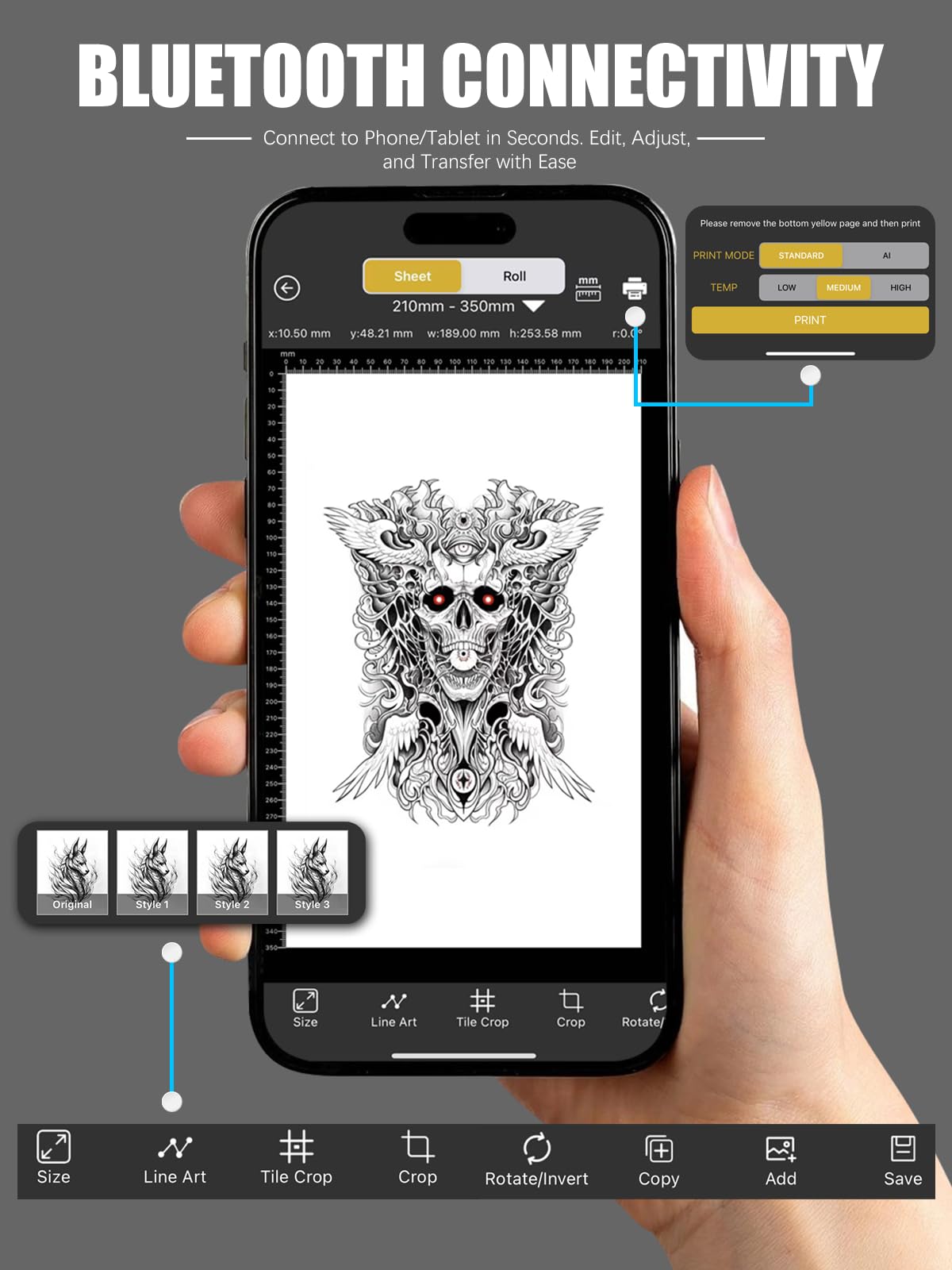 Dragonhawk A4 Wireless Thermal Tattoo Stencil Printer