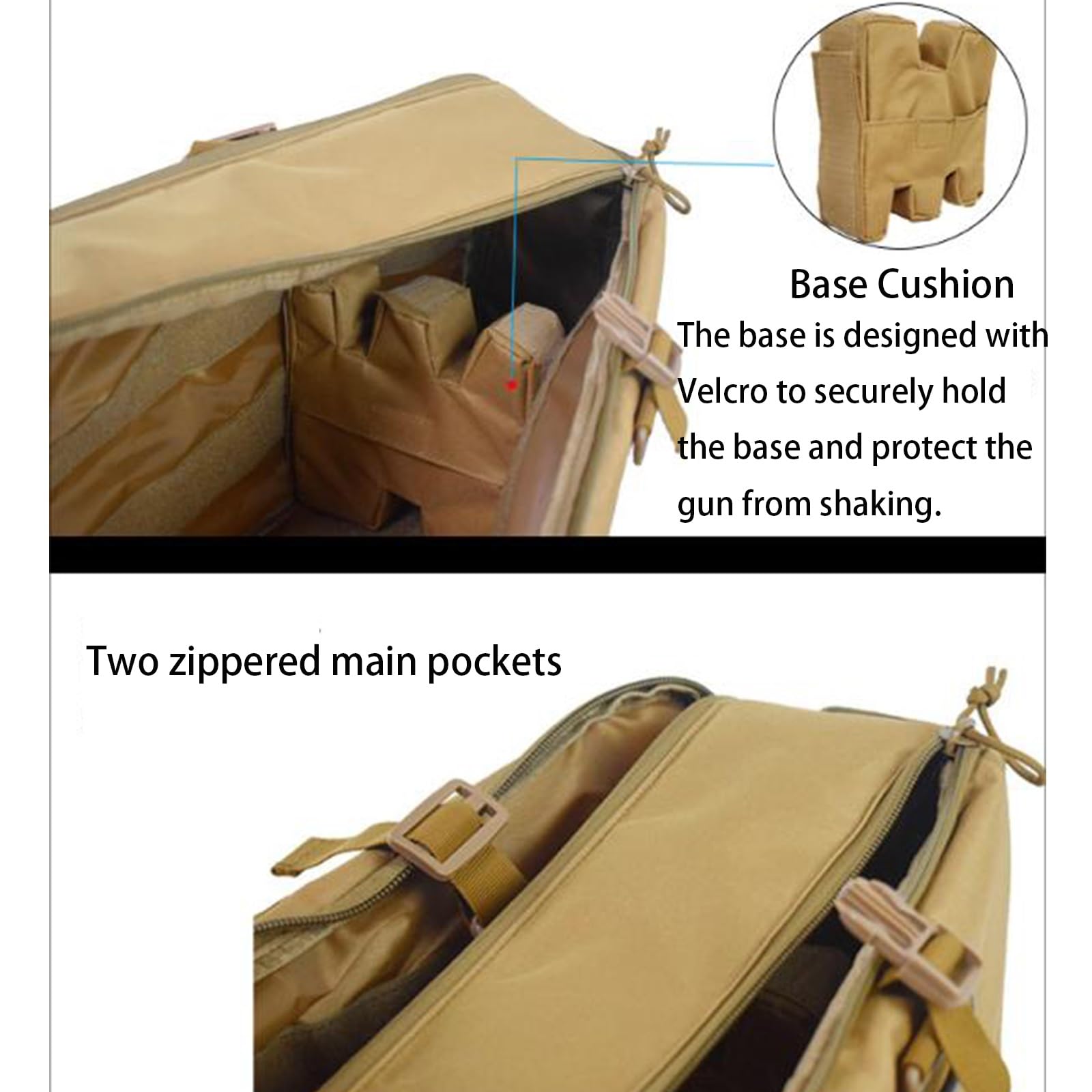 Funda Blanda para Rifle de Caza, Bolsa Táctica Acolchada para Escopeta Doble, Bolsa Táctica Funda para Arma con Correa de Hombro Bolsa de Transporte Vaina para Caza Disparando