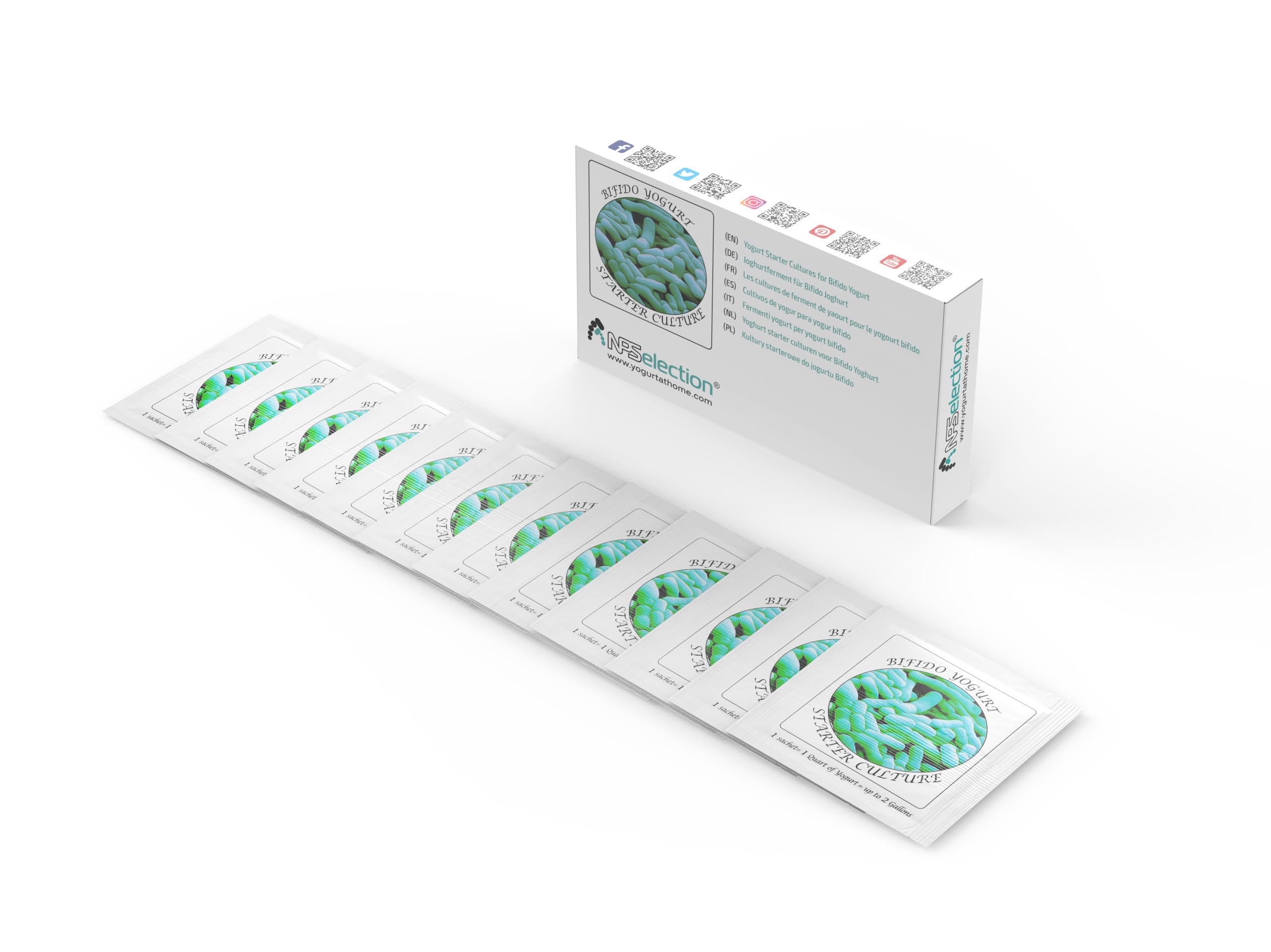 Yogurt Starter Cultures - Freeze-Dried Culture Sachets for Bifido Yogurt (Pack of 12 sachets)…