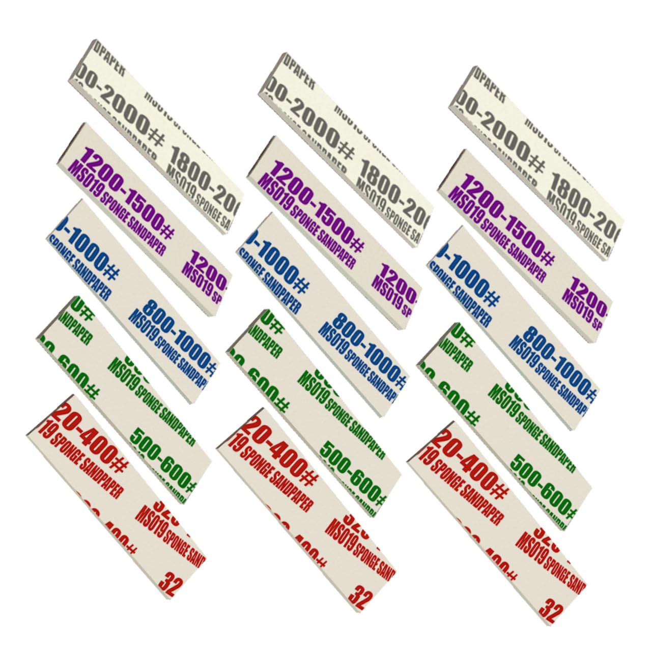 SOLUSTRE 50pcs Model Sanding Sponge for Plastic Toys Resin Wood Metal Crafting Polishing Sandpaper Pads