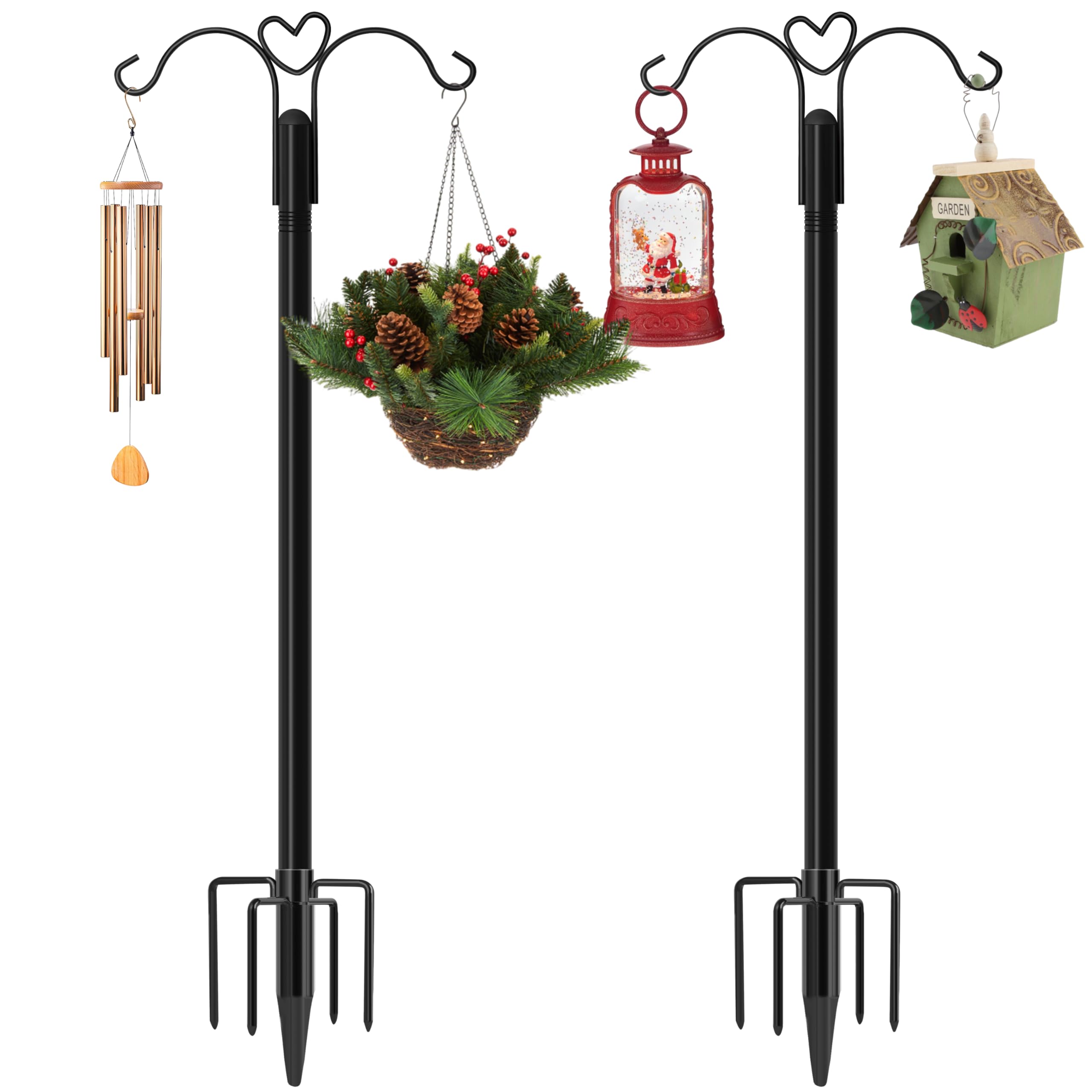 XDW-GIFTS 2-Pack 92 Inch Heavy Duty Shepherds Hooks