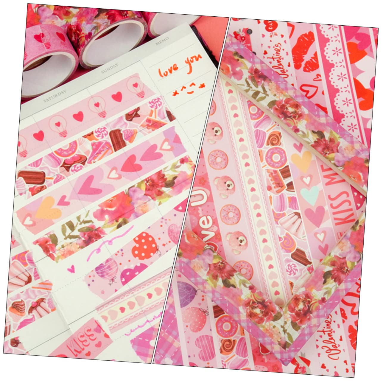 NUOBESTY 60rouleaux Ruban Adhésif Décoratif Washi Tapes Pour Scrapbooking Et Journaling Motifs Adorables Et Autocollants Pratiques Pour Écrire Des Lettres Et Emballer