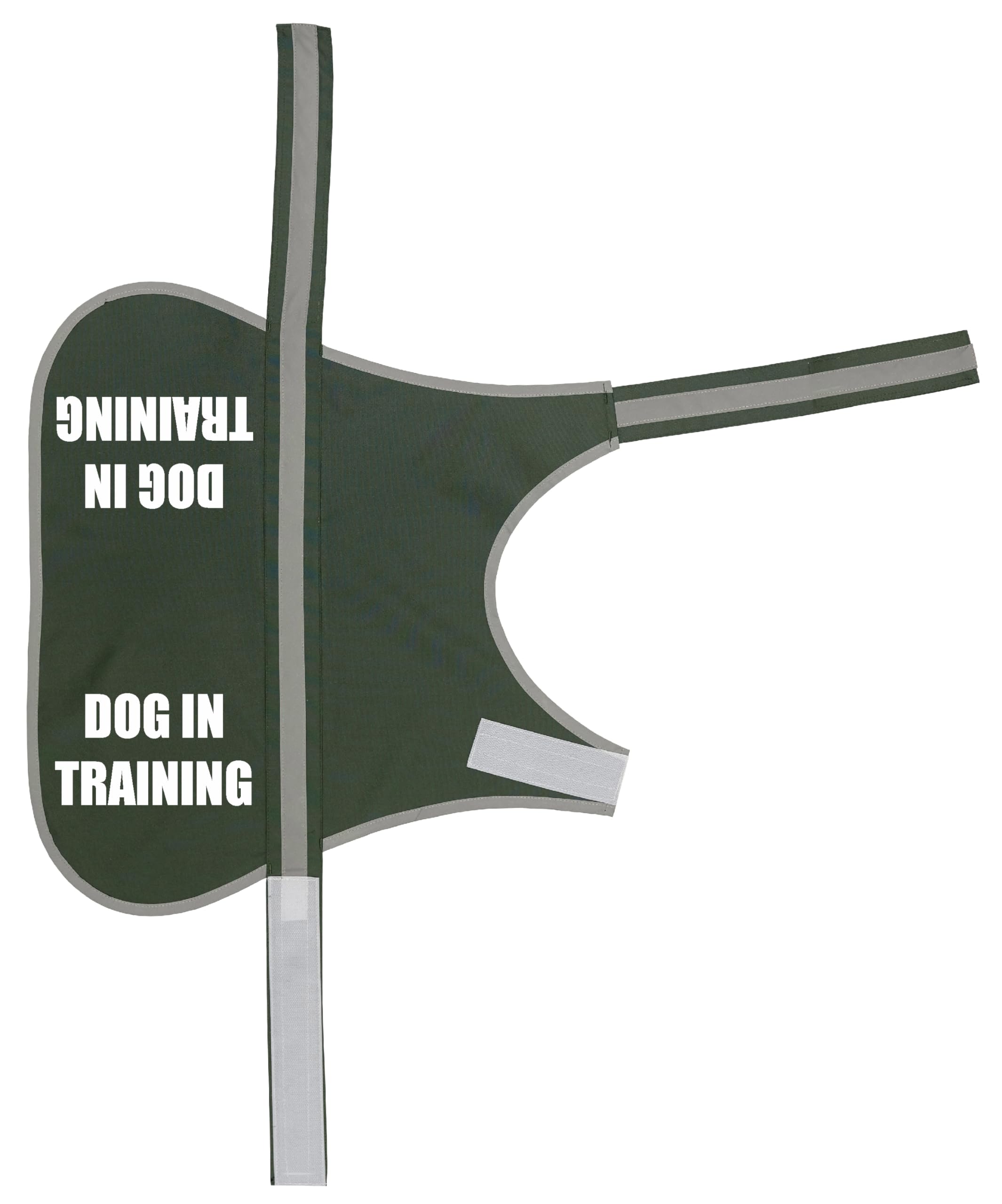 Flexi-Print Personalised Dog Vest - Hi Vis Reflective Service Dog Coat, Small, Green