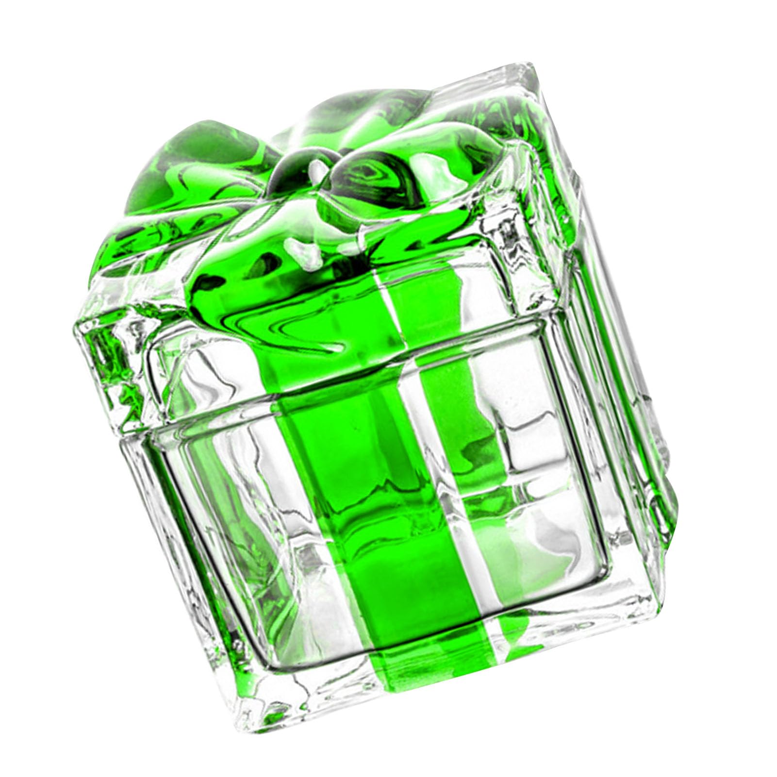 Barattolo di Biscotti Natalizi Barattolo di Vetro Festivo per Ornamenti di Caramelle, Pratico Contenitore per Caramelle per le Vacanze (4,13x4,13x4,13 pollici Verde)