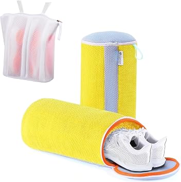 Professional Sneaker Washer & Dryer Kit with Microfiber and Dual-Zone Bag, Reusable Shoe Cleaning Bag for Sneaker Tennis Shoes