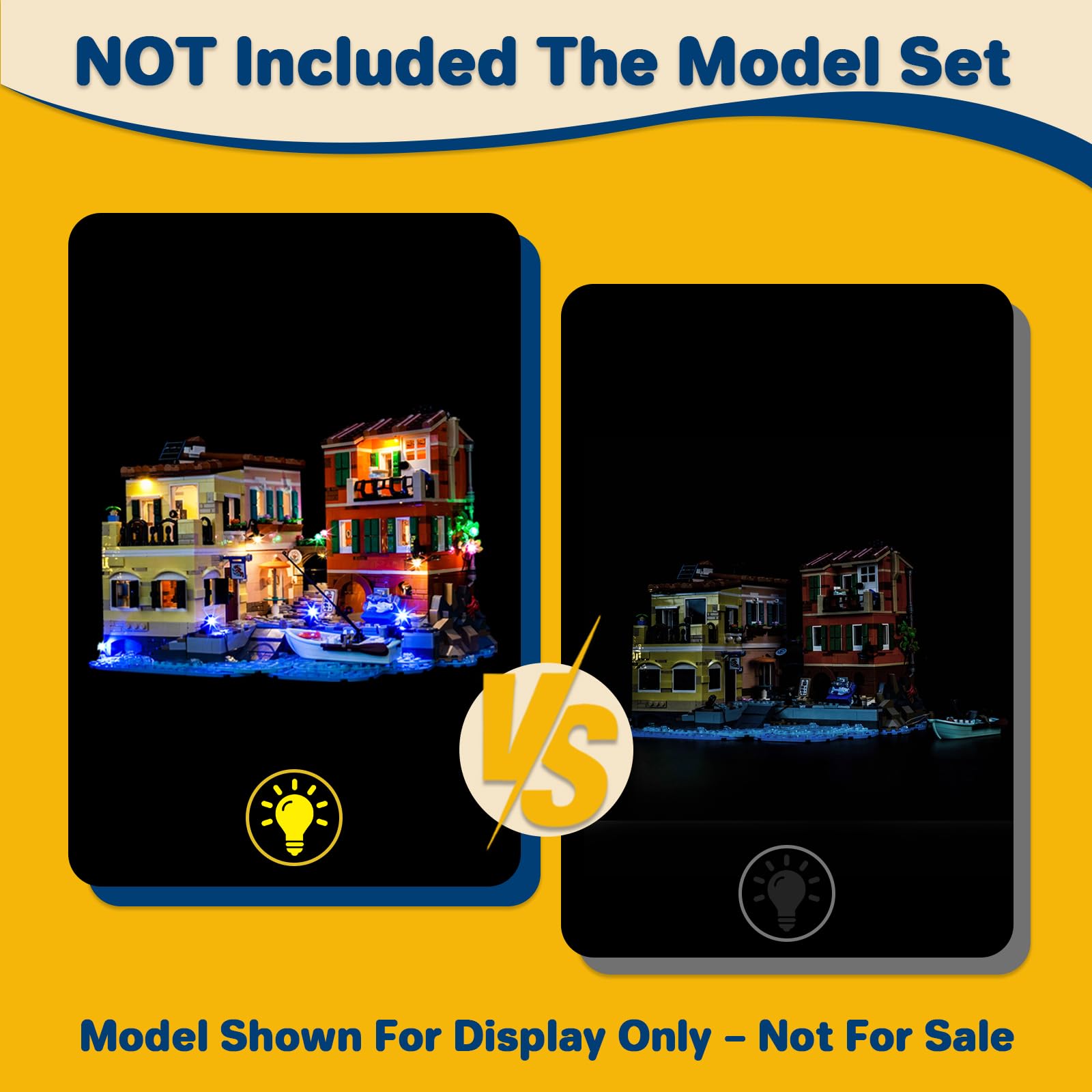 LocoLee Led Light Set Compatible with Lego 21359 Italian Riviera Led Decoration Lighting Kit Compatible with Lego 21359 Building Blocks Model,Only Lights Set,No Model - Image 4