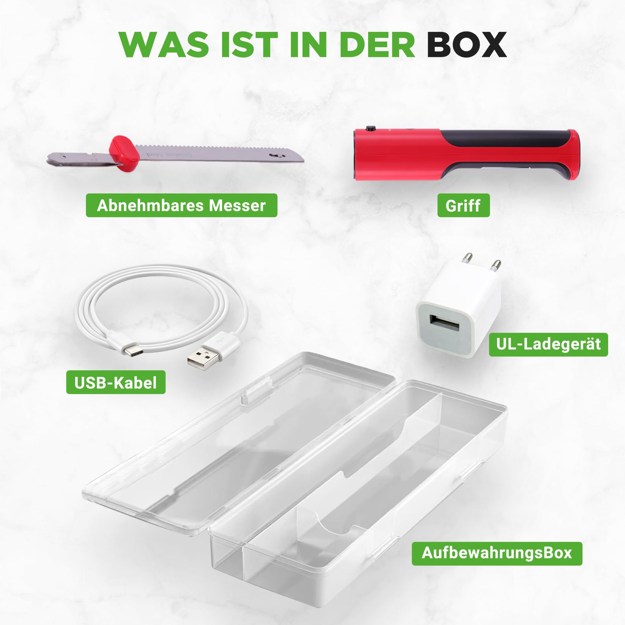 NutriChef Allesschneider Elektrisch – Kabelloses Messer mit USB-C & 29 cm Klinge für Fleisch und Brot
