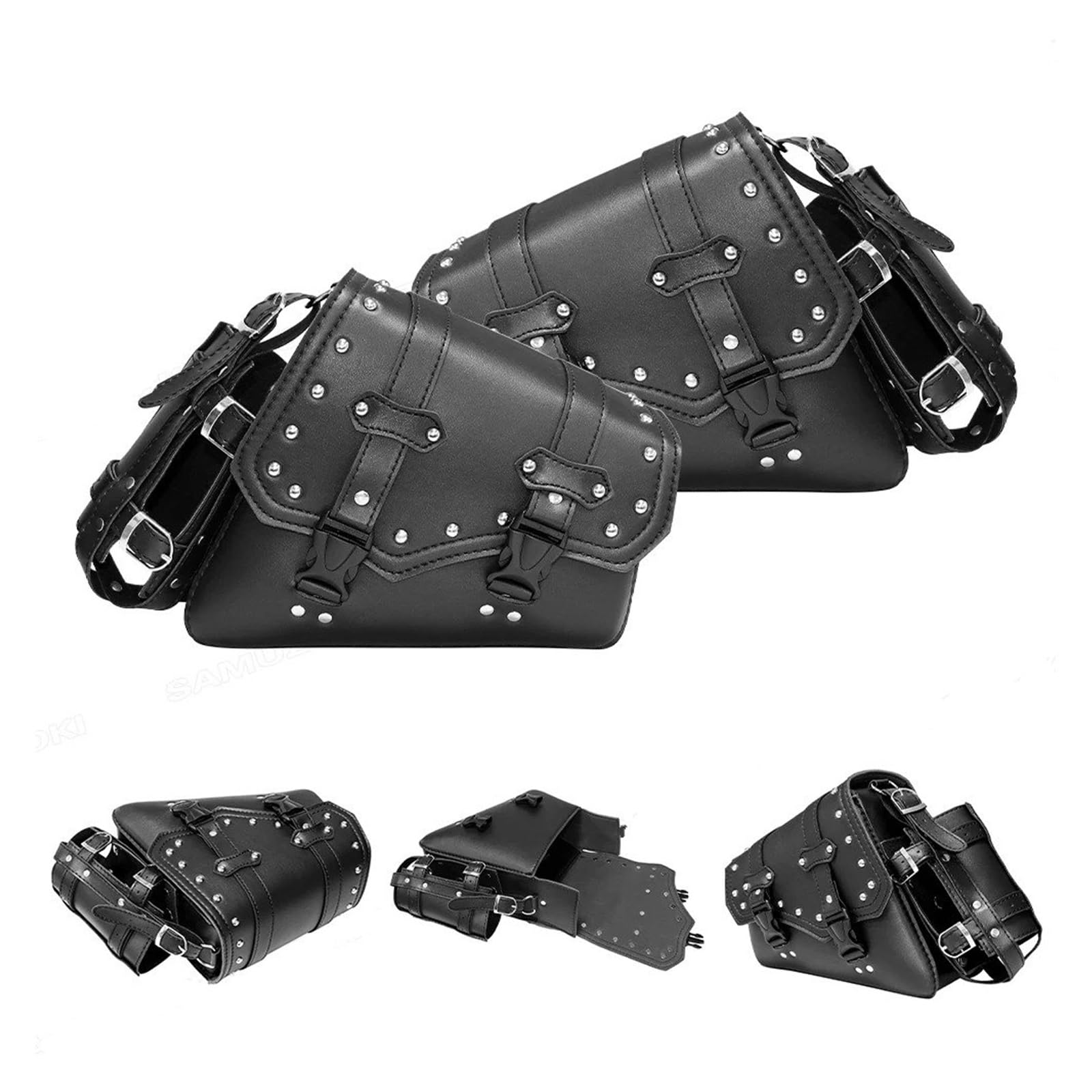 Borsa Laterale Sella Moto Valigia Attrezzi Impermeabile Bottiglia D'acqua Zaino Viaggio Braccio Oscillante PU Borse Da Sella Per Moto(BK-B)