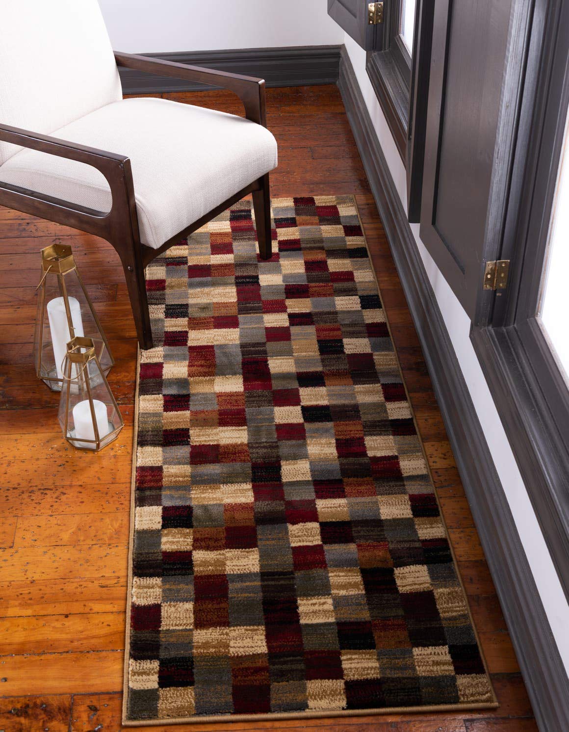 Unique Loom Barista Collection Area Rug - Gava (2' 2" x 6' 1" Runner, Multi/ Brown)