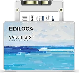 1TB SSD Internal Solid State Drive, 2.5" SATA III 6Gb/s, Up to 520MB/s Read Speed, 3D QLC NAND Flash, Shock Drop-Proof for PC/Laptop/Desktop/NAS, Compatible with Windows/Mac/Linux (ES580E)