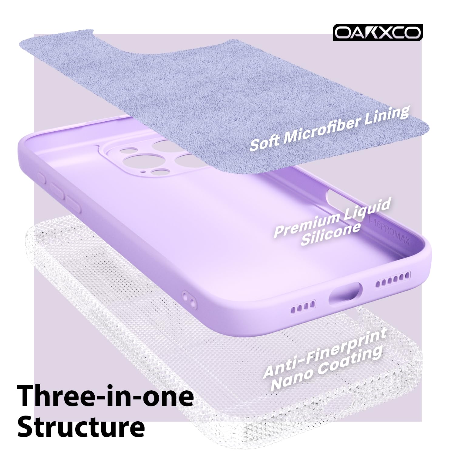 oakxco for iPhone 16 Pro Max Case Liquid Silicone, Soft Rubber Gel Elegant Aesthetic Basic Simple Cover, Cute Thin Slim TPU Matte Solid Color Plain Smooth Case for Women Girl, Light Pink — view 411