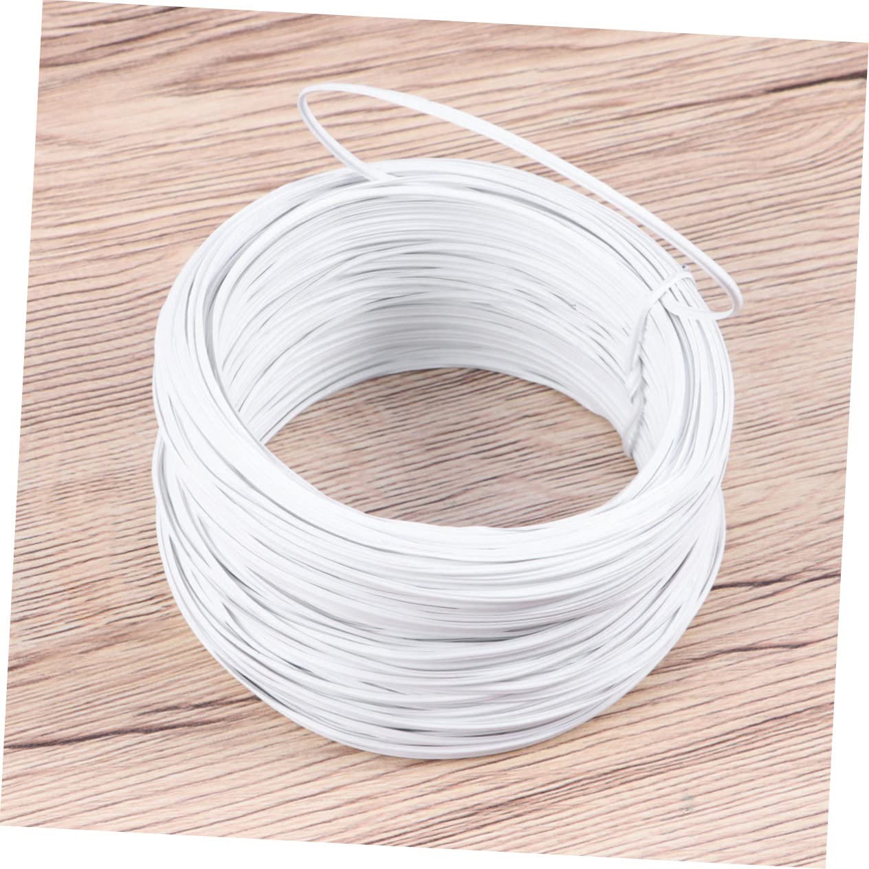 BESPORTBLE 55 Glue Coated Wire Electrical Wire The Wire Electric Wire Plant Wire Support Binding Wire Coated Wire Ties Plant Tie Wire Binding Iron Wire Gardening Iron Wire Garden Wire White
