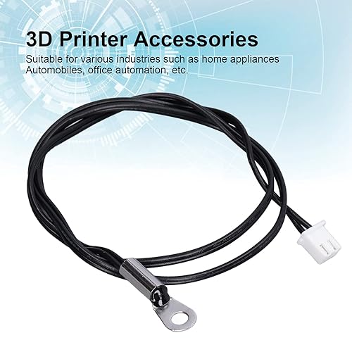 Miniatura 8 de Termistores NTC 10Pcs Sonda Sensor de Temperatura Terminal Redondo Terminal Prensado en Frío Conector -13.0 F a 257.0 F (5K B3950)