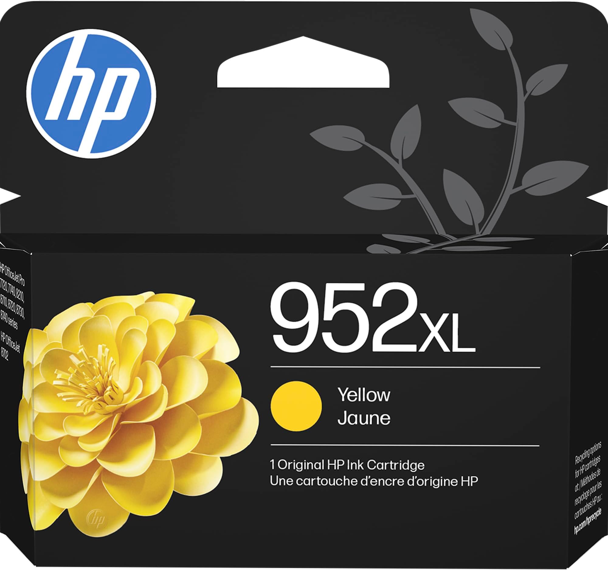 HP 952XL Yellow High-yield Ink Cartridge | Works with HP OfficeJet 8702, HP OfficeJet Pro 7720, 7740, 8210, 8710, 8720, 8730, 8740 Series | Eligible for Instant Ink | L0S67AN