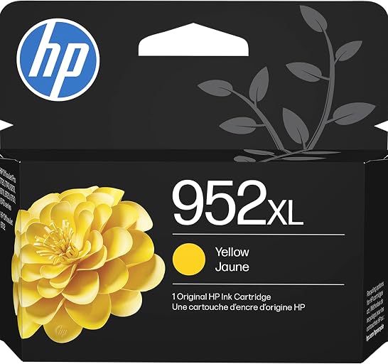 HP 952XL Yellow High-Yield Ink Cartridge | Works OfficeJet 8702, OfficeJet Pro 7720, 7740, 8210, 8710, 8720, 8730, 8740 Series | Eligible for Instant Ink | L0S67AN