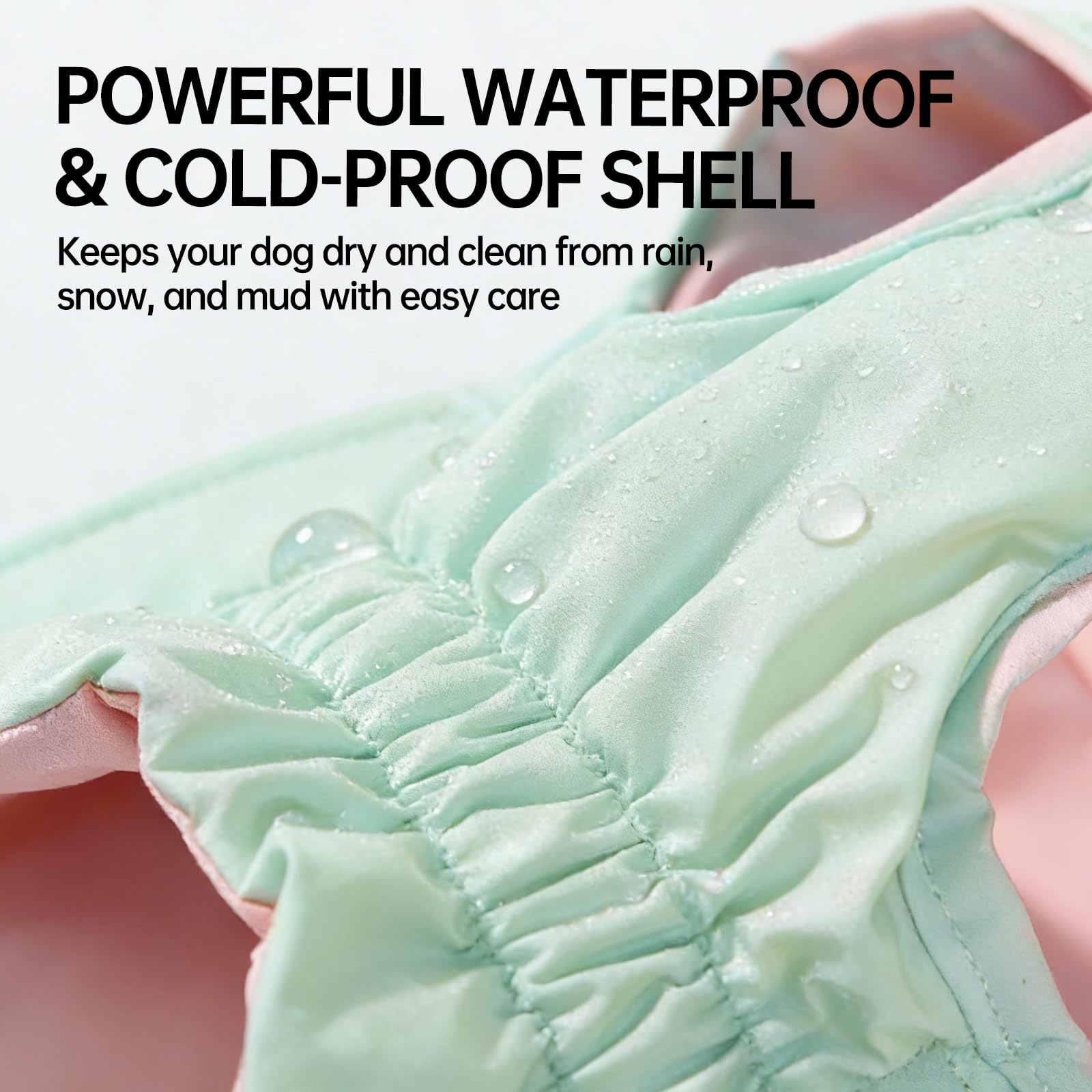 Touchdog Chaleco reversible de invierno para perro, 90 % de relleno de plumón, chaqueta ligera y cálida para perros pequeños y medianos, resistente al agua, al viento, protección contra el frío (verde