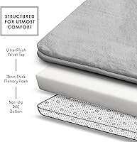 Vista 6 de Clara Clark - Tapete para baño, de espuma viscoelástica, terciopelo y felpa ultra suave, antideslizante, lavable a máquina y de secado rápido, de 17