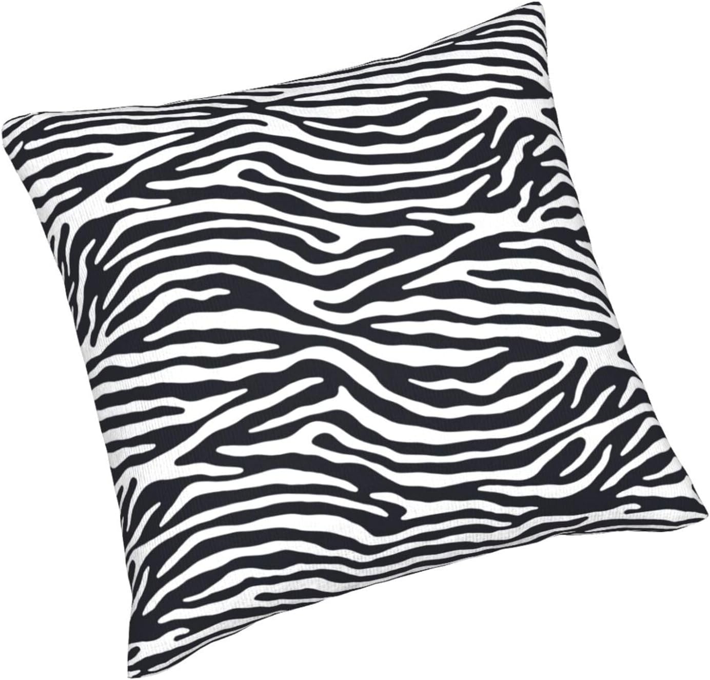 Perinsto Zebra Print Animal Skin Throw Pillow Covers Set of 2 Tiger Stripes Decorative Pillowcases Soft Cushion Covers for Sofa Couch Bed Home Decor, 18"X18" - Image 2