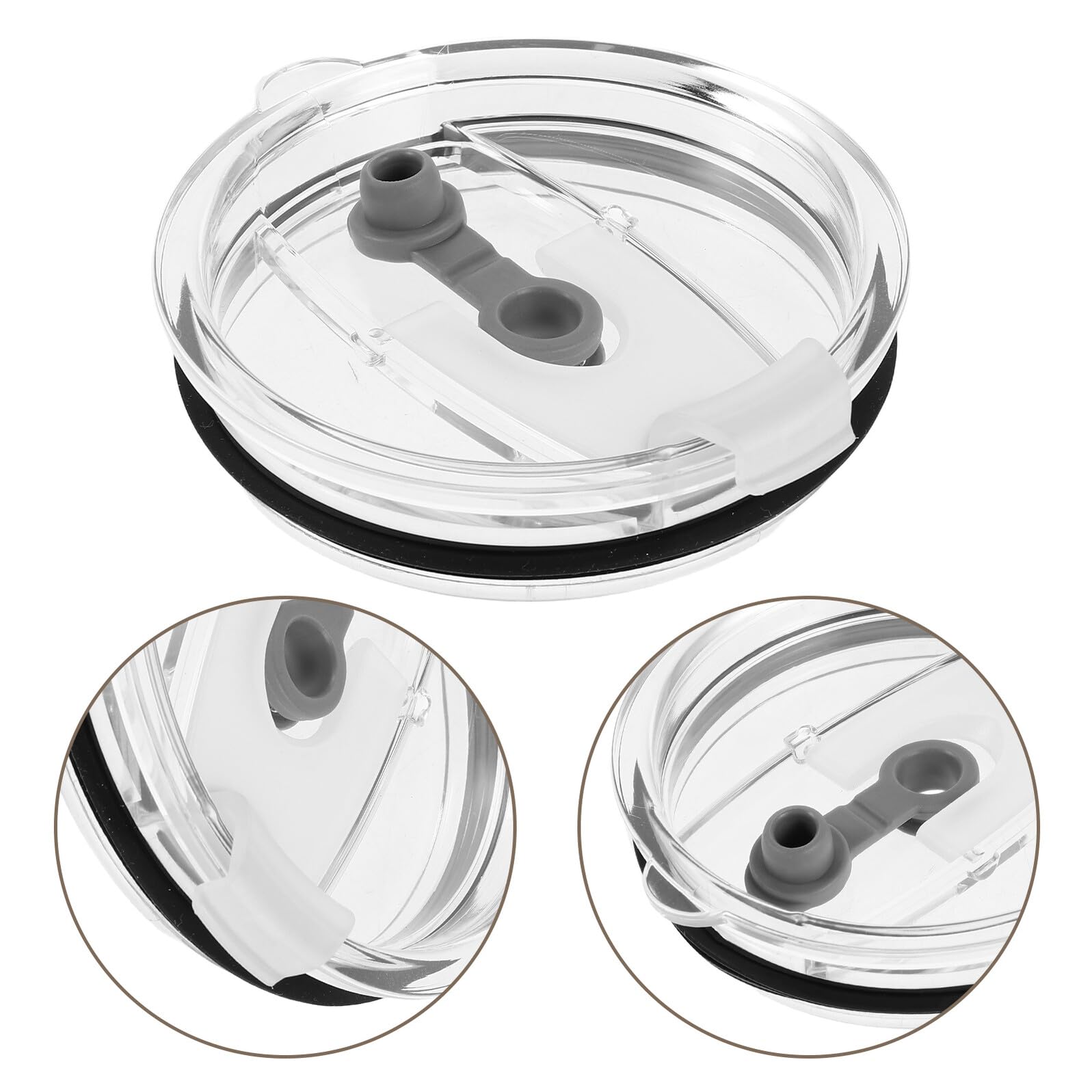 TOYANDONA 10stücke Deckel mit Strohhalm für Dosen Spritzwassergeschützter Becherdeckel Auslaufsichere Deckel für Wasserbecher Wiederverwendbarer Trinkbecherdeckel mit Strohhalmabdeckung