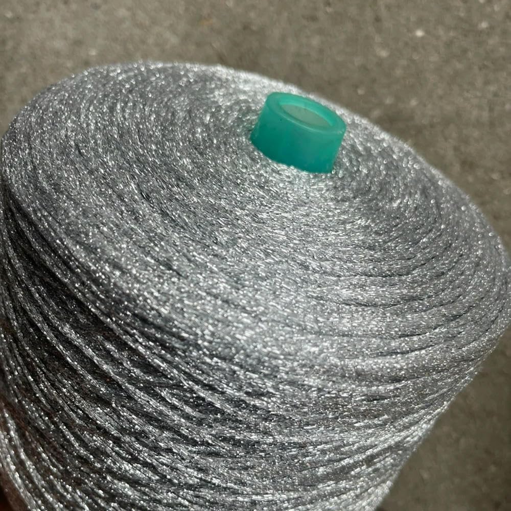 Filato Glitterato da 500 g, Filato Metallizzato Cavo in Seta Color Oro Lucido, Filato Spesso per Uncinetto, Filato per Maglieria, Cucito, Filo per Uncinetto