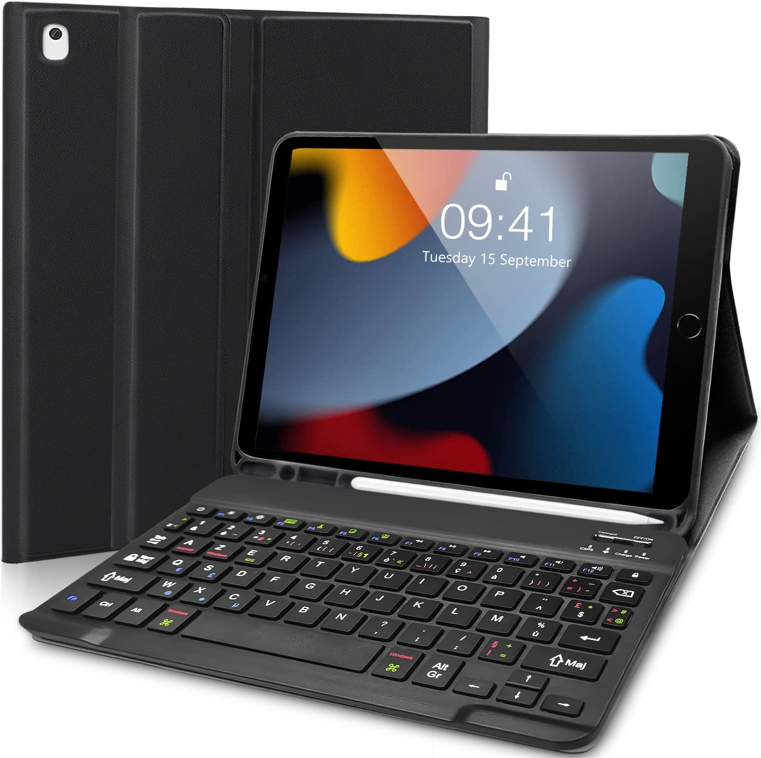 MEYIFEN Coque IPad 9eme Génération 8eme 7eme (10,2 Pouces, 2021 2020 2019), Avec Porte-Stylo Et