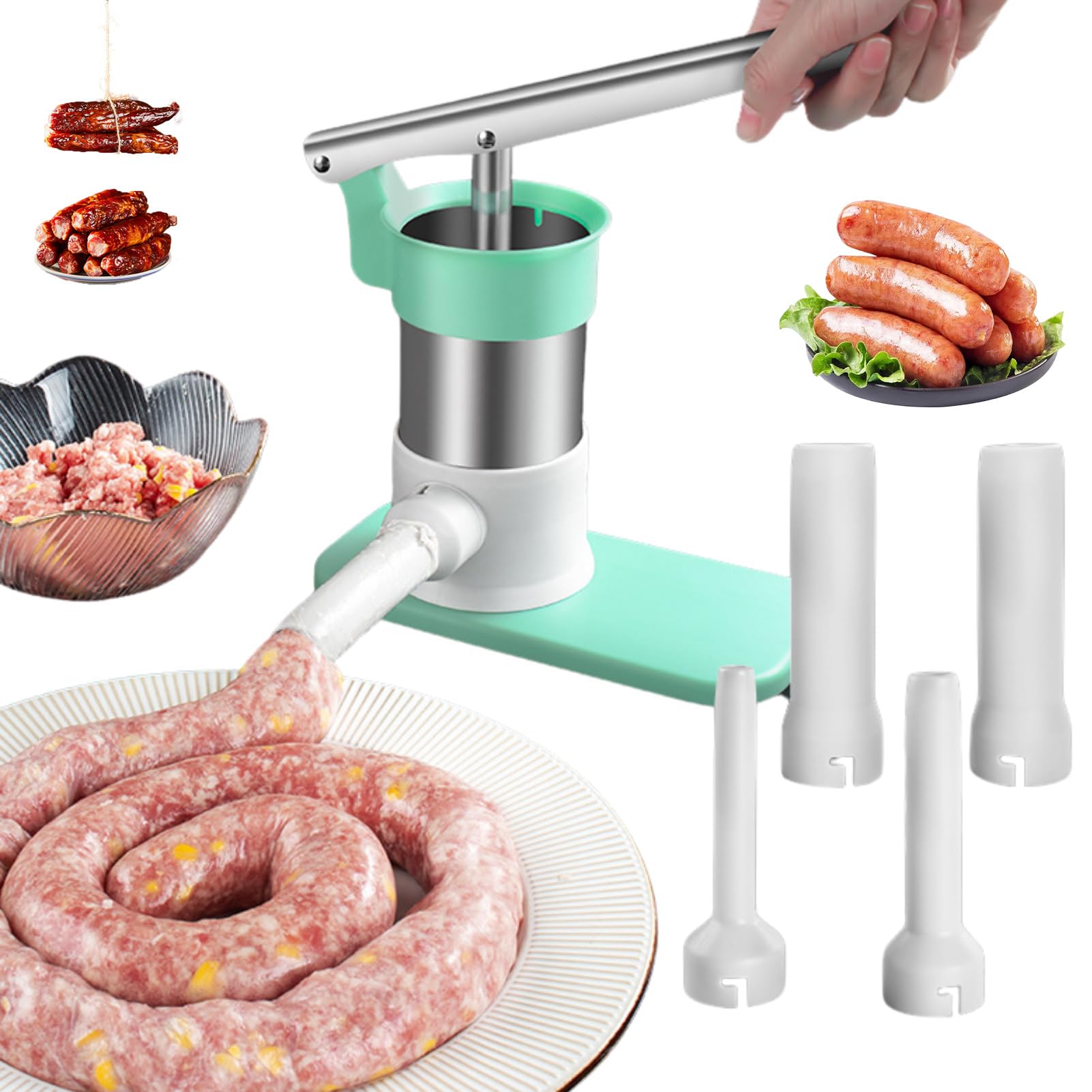Machine remplissage viande pour camping et gril plein air en acier inoxydable durable