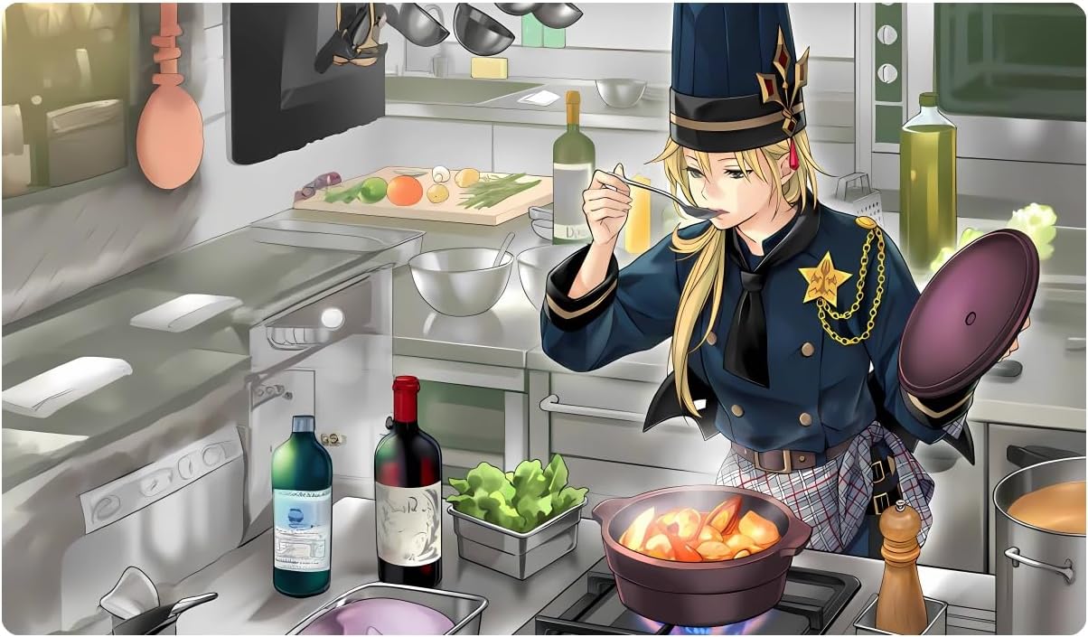 Playmat Without Zones Poissoniere de Nouvelles TCG CCG Trading Card Game Mat & One Bag(ZC021-K)