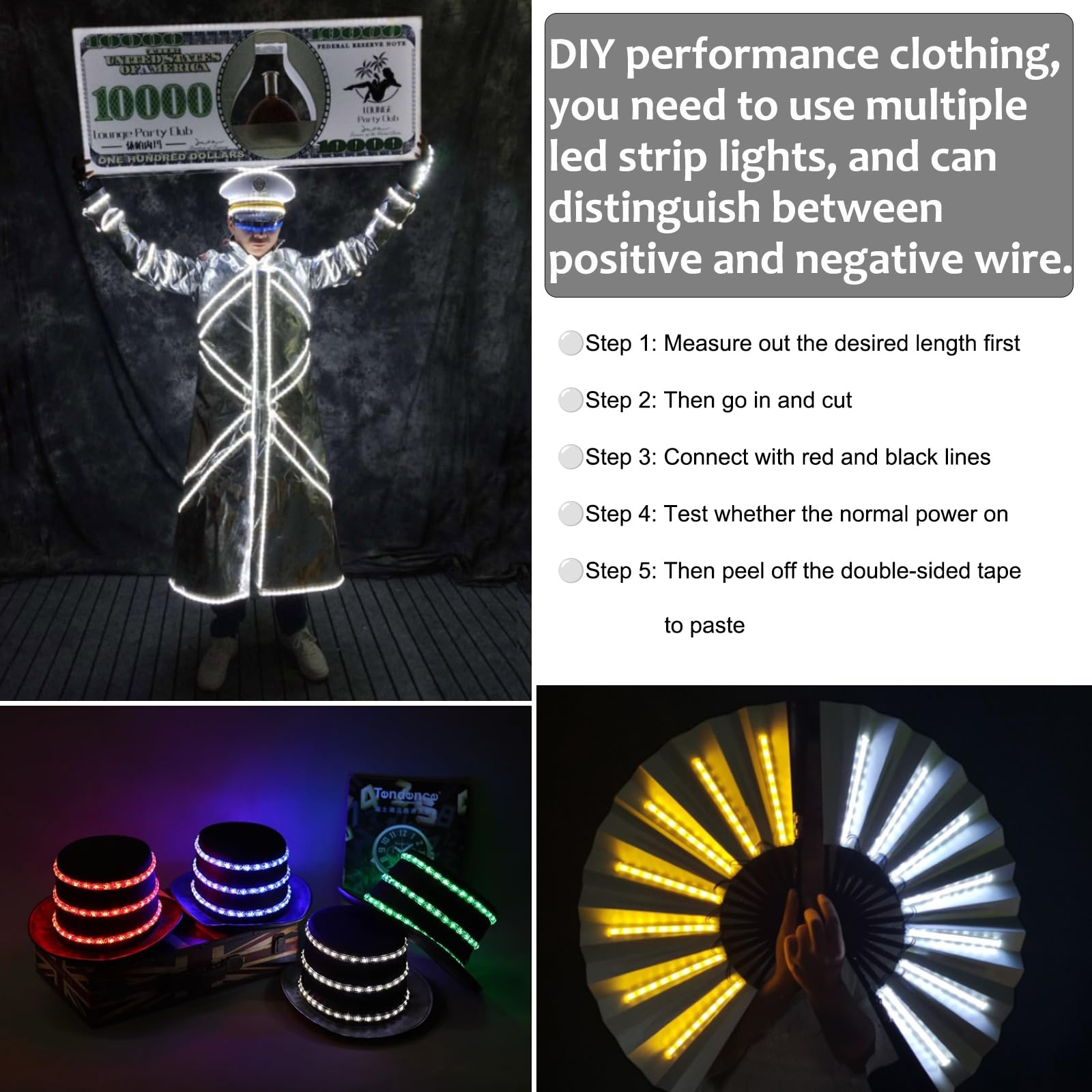 Tira de luces LED alimentadas por pilas, blanco cálido, con control remoto, 13 pies, 240 LED regulables, temporizador, cortable, adecuado para baño, pecera, matrimonio, cocina, resistente al