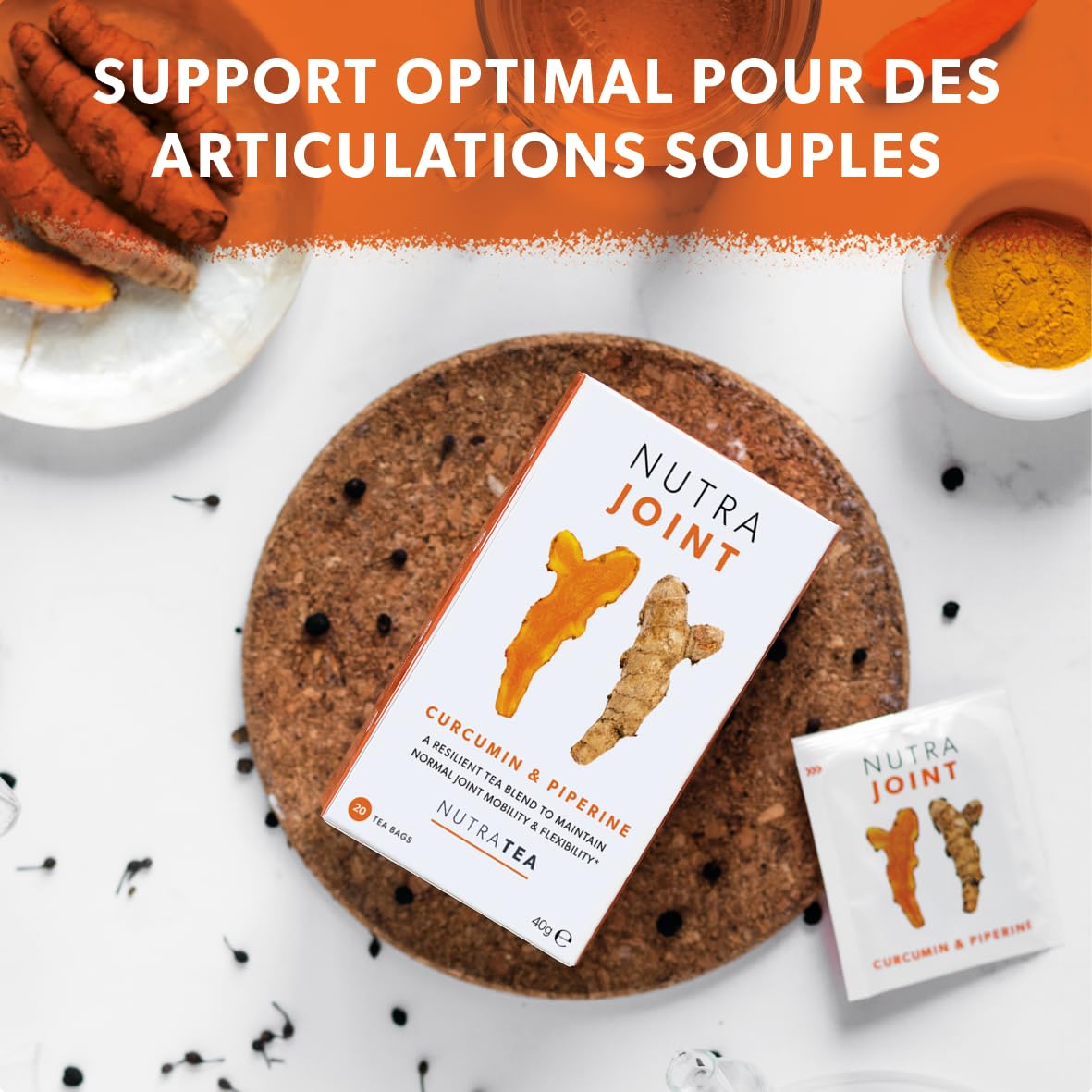 NutraJoint - Thé des soins articulaires | Thé de l'arthrite - Soulagement des articulations douloureuses - 60 Sachets de thé enveloppés - par NutraTea - Tisane - (3 paquets)