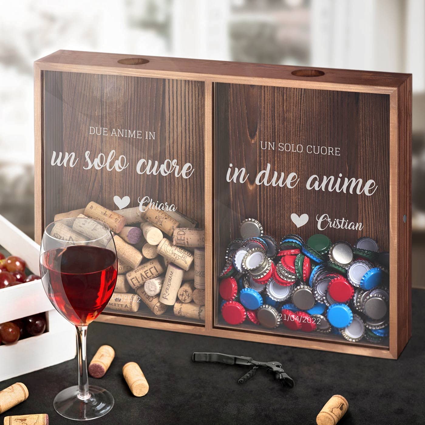 Raccoglitore Tappi Sughero Raccogli Tappi In Legno Con Cavatappi