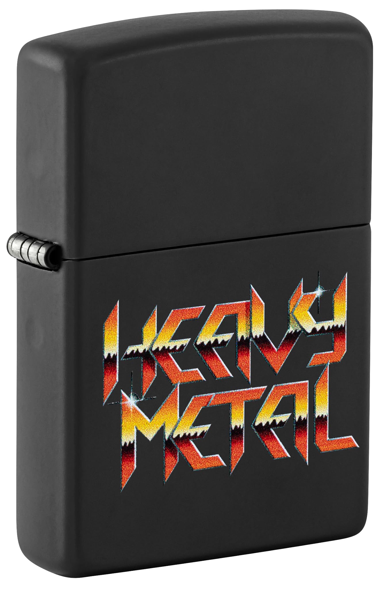 Zippo Sturmfeuerzeug - Heavy Metal, Black Matte, Color Image - Nachfüllbar - Wiederverwendbar - Windfestes Design - Geschenkbox - Made in USA