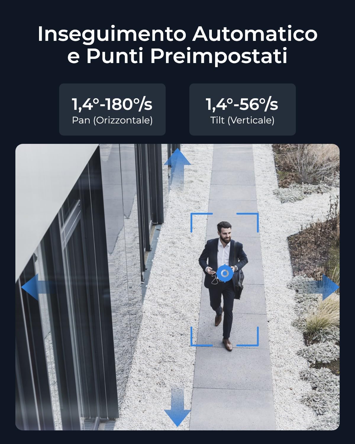 Reolink 4K PTZ Telecamera Esterno PoE, Zoom Ottico 3D 16X, 360°/90° Pan & Tilt, Visione Notturna a Colori, Rilevamento di Uomo/Veicolo/Animale, Audio Bidirezionale, Supporta Scheda microSD, RLC-823S2