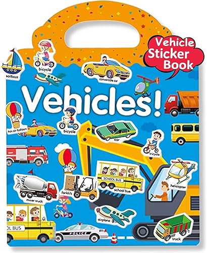 Miniatura 5 de Libros de calcomanías reutilizables para niños, libros de calcomanías extraíbles de viaje para niños de 2, 3, 4, 5 años, regalos de cumpleaños,