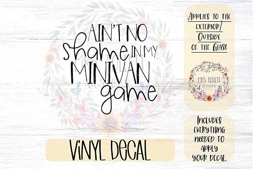 Miniatura 5 de Ain't No Shame in my Minivan Game Vinyl Van Decal, 6" x 5.5", Color Options