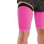 Zensah Thigh Compression Sleeve - Support for Pulled Hamstring, Quad Strain, Groin Compression Wrap for Men and Women (Medium, Neon Pink)