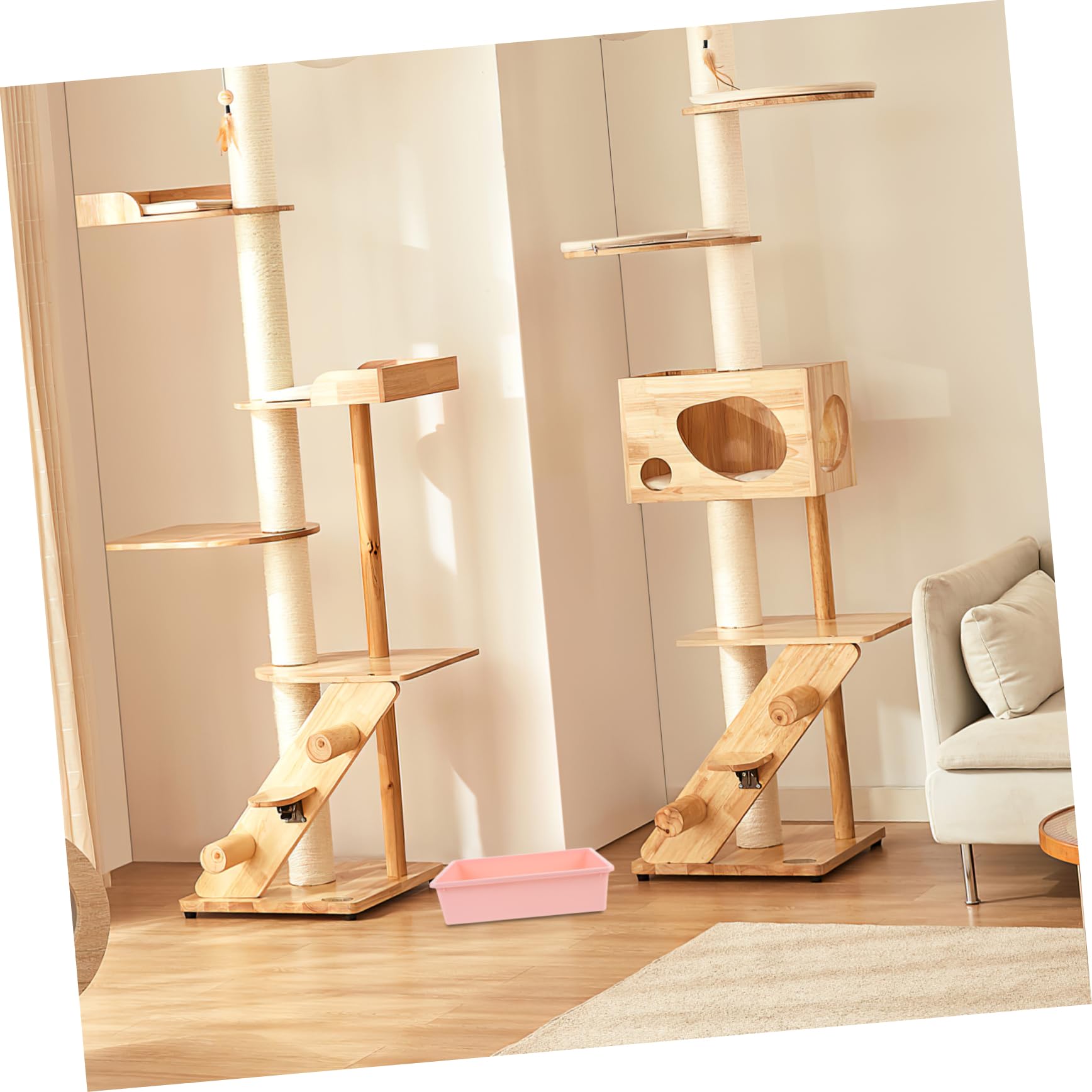 1set Lettiera Per Gatti Piccola Con Coperchio e Paletta Lettiera Aperta Portatile Per Gatti Design Pratico e Materiale Resistente Per Casa e Viaggi