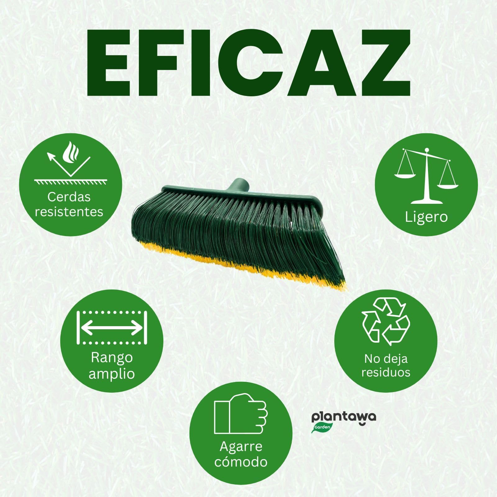 PLANTAWA Cepillo para Césped Artificial | Escoba para Limpiar, Peinar y Levantar Fibras | Ideal para Jardín, Terraza y Exterior | Sin Mango y Ligero - 3