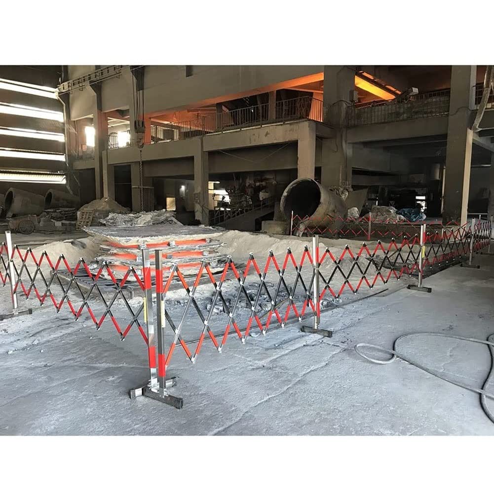 Barrera de seguridad expandible para obras de construcción, control de tráfico y contención, duradera, portátil, fácil de instalar, ideal para uso en exteriores y prevención de peligros