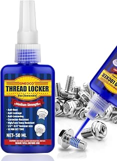 GNEOCO Blue Threadlocker Medium Strength 50ml - Removable Thread Lock for Nuts, Bolts, Automotive & DIY Projects