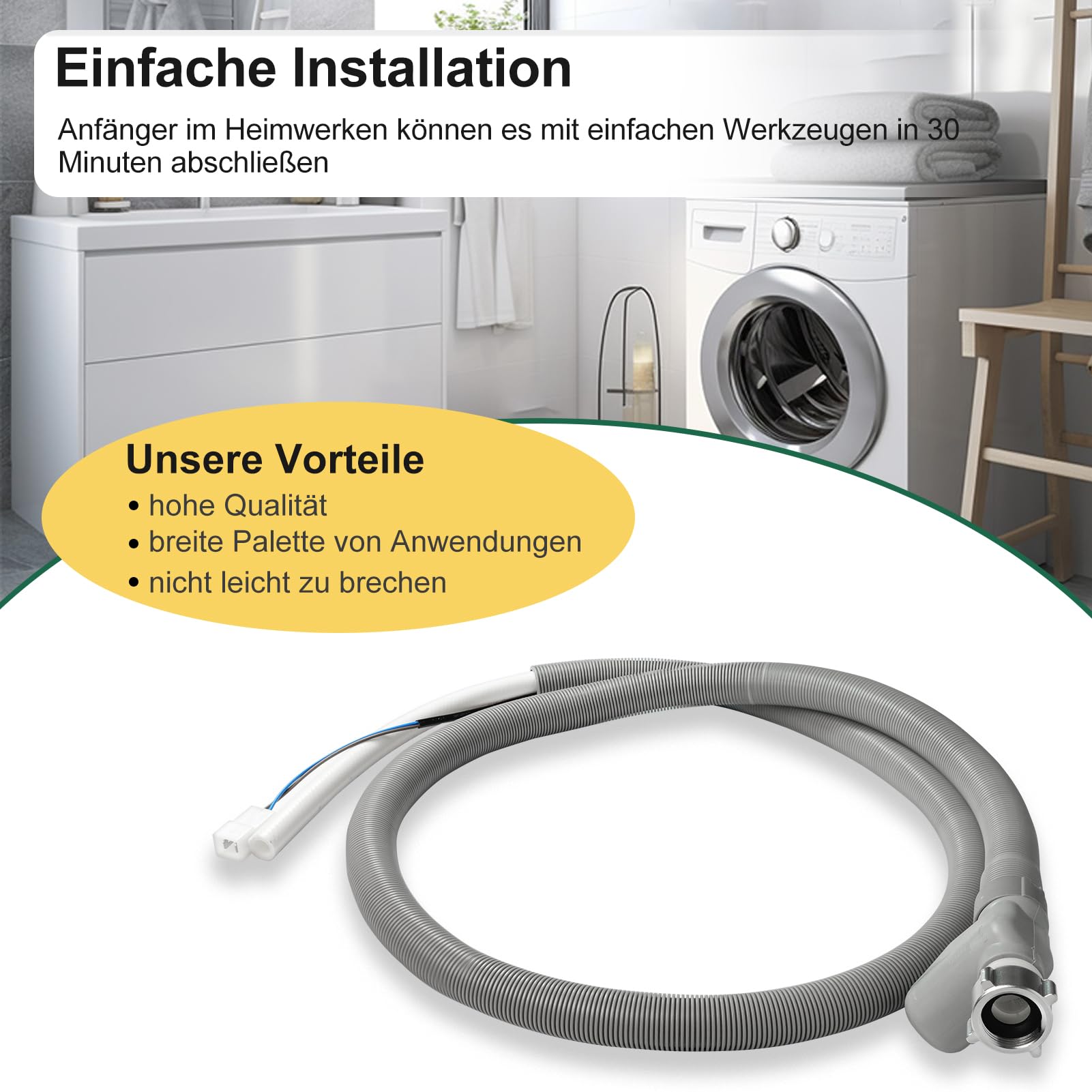 Aquastop Zulaufschlauch,1.8M Universal Waschmaschine Spülmaschine Geschirrspüler