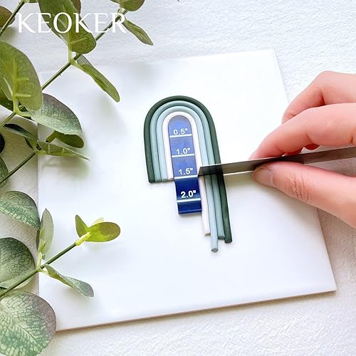 Miniatura 4 de Keoker Juego de guía de arco iris acrílico de arcilla polimérica, aretes de arcilla polimérica, suministros de joyería, 3 tamaños de arete de
