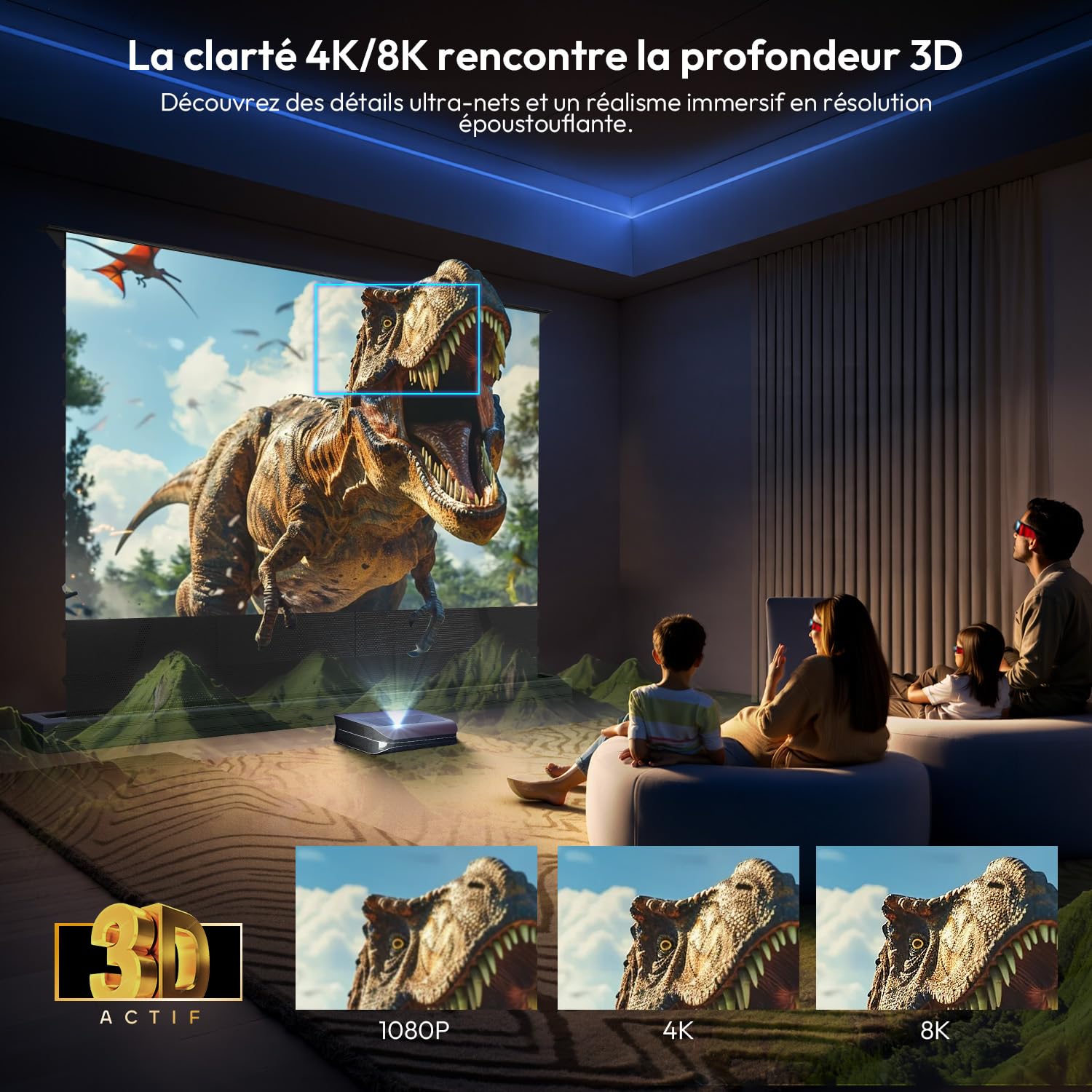 Écran Projecteur ALR CLR Cadre Fixe UST 100 Pouces