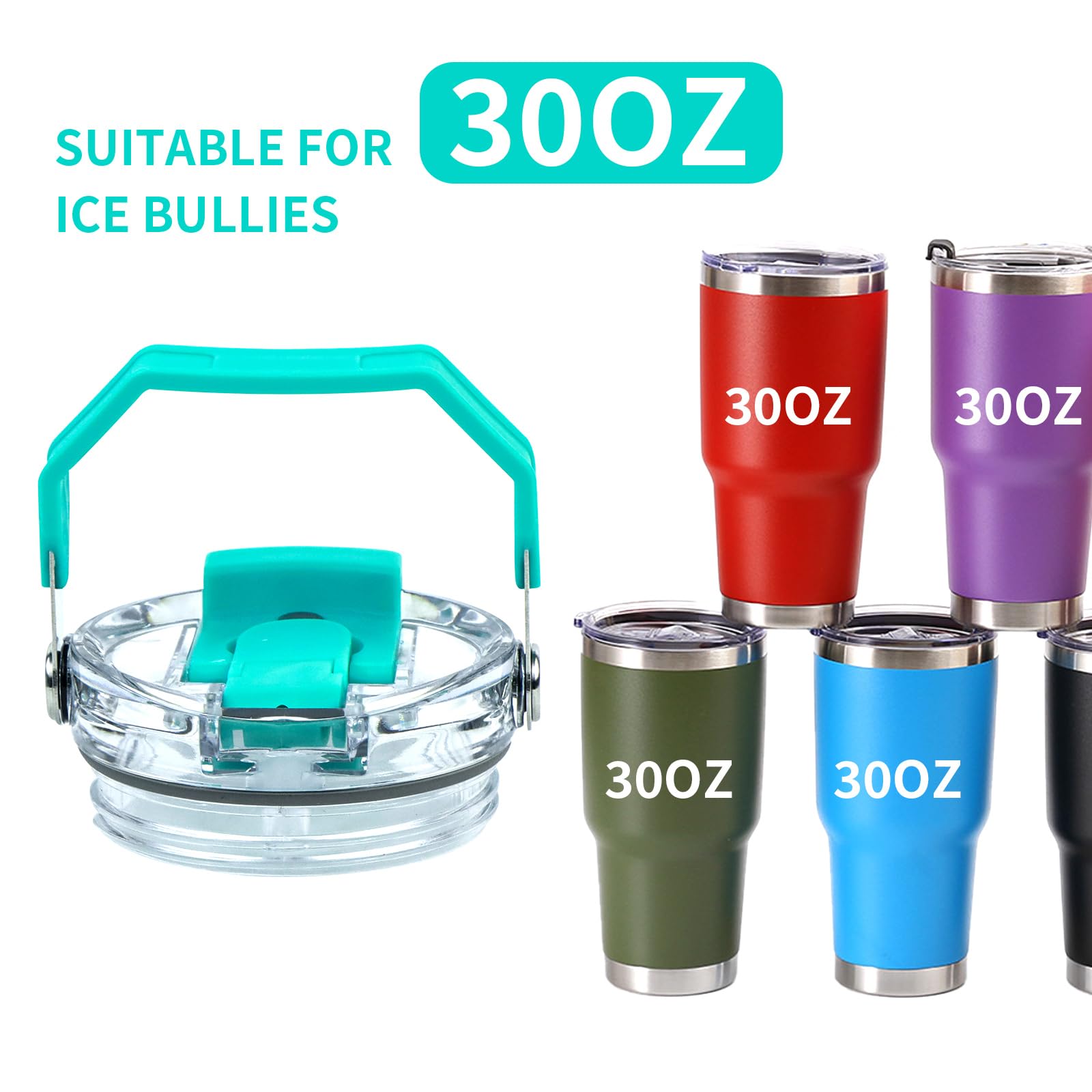 Coperchio Antiperdita Per Stanley Quencher 40 Oz - Con Cannuccia Pieghevole, Silicone Food Grade - Foto 5