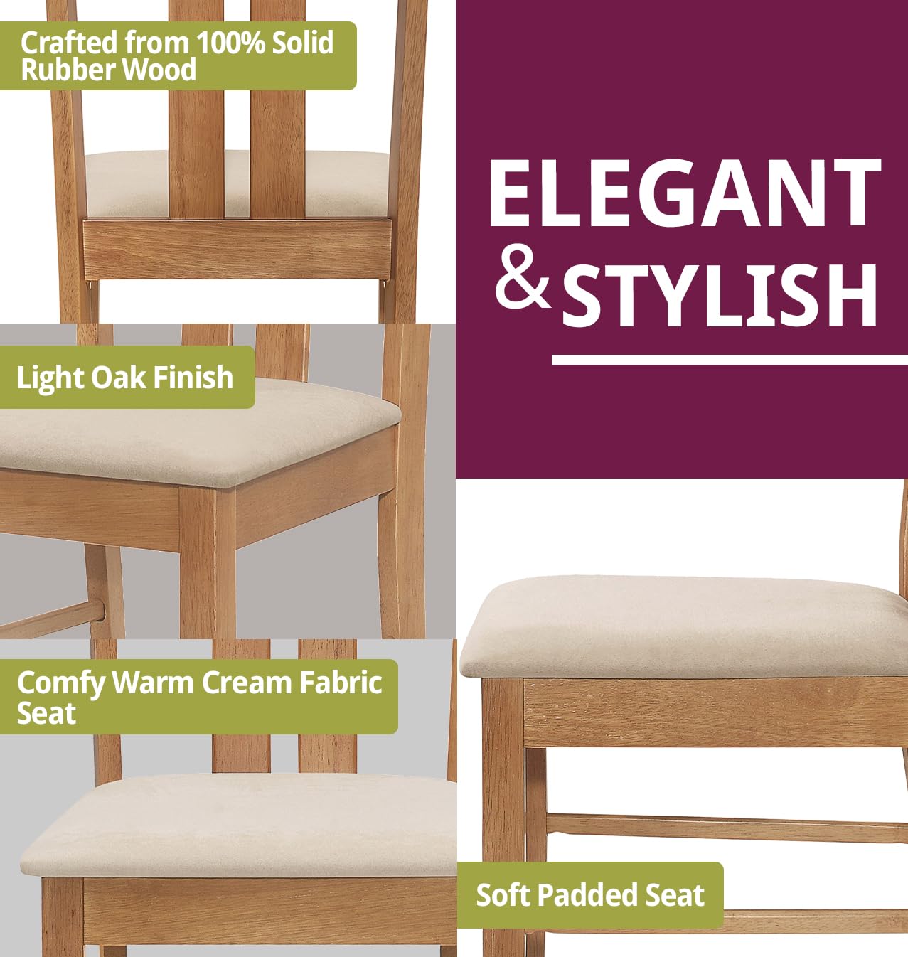 Conforama HOMCOM Pack De 2 Sillas De Comedor Sillas De Cocina Con Respaldo De Ra