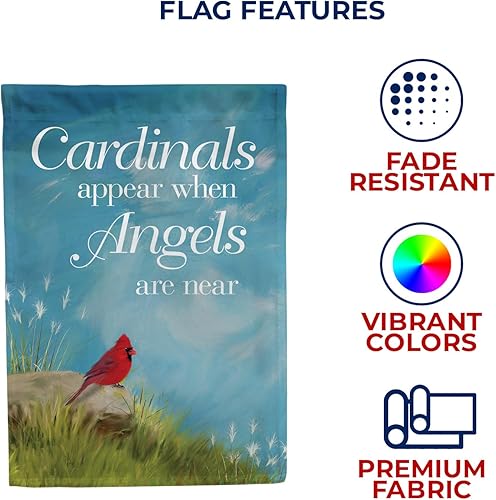 Miniatura 5 de Bandera de jardín con texto en inglés "America Forever - Angels Are Near, Cemetery Memorial Religious Bereavement - Bandera decorativa de doble cara