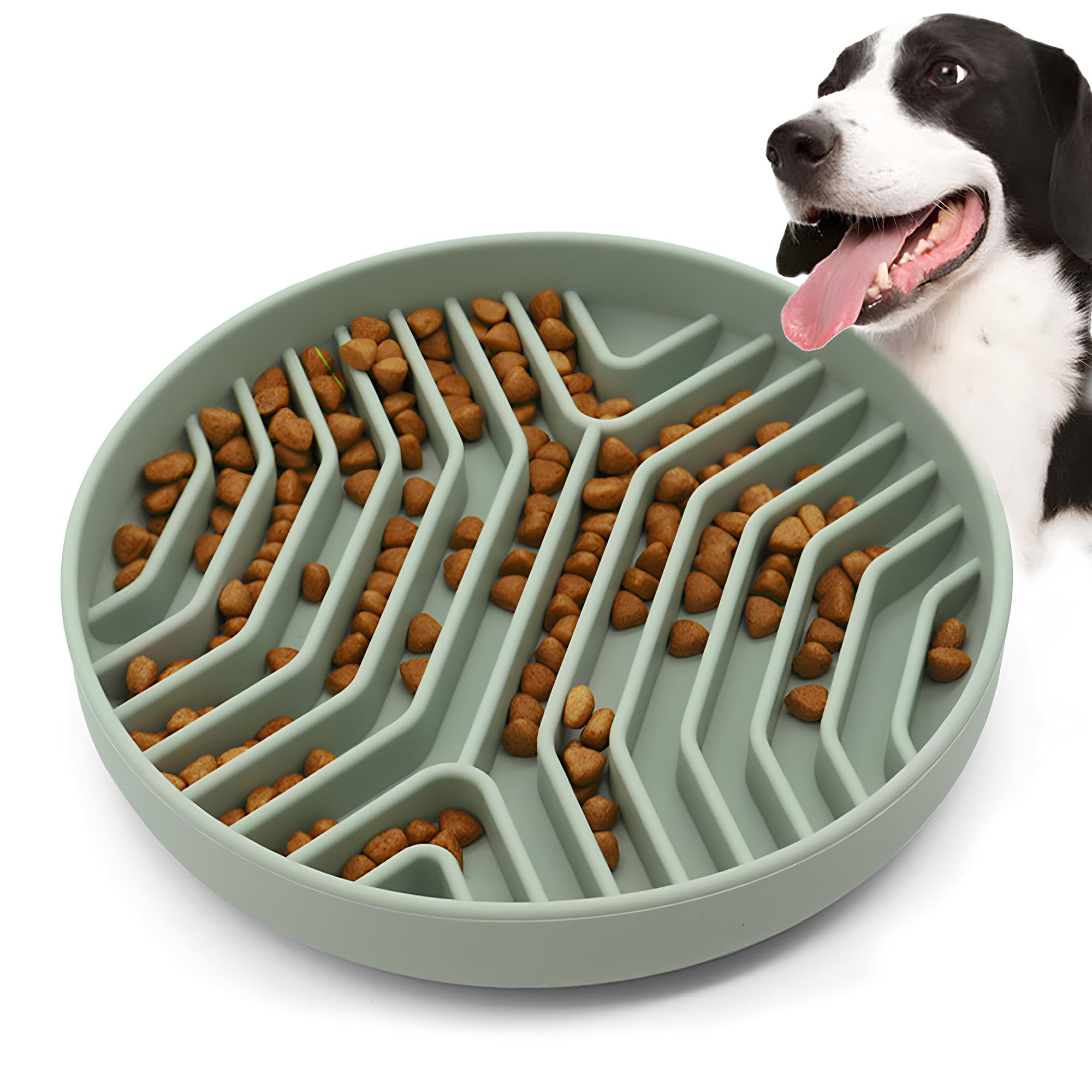 Comedero Perro Antivoracidad, Puzzle Antideslizante, Comedero Antivoracidad Perro Promueve una Alimentación Saludable y Digestión Lenta Plato Perro Adecuado para Mascotas Pequeñas/Medianas/Grandes