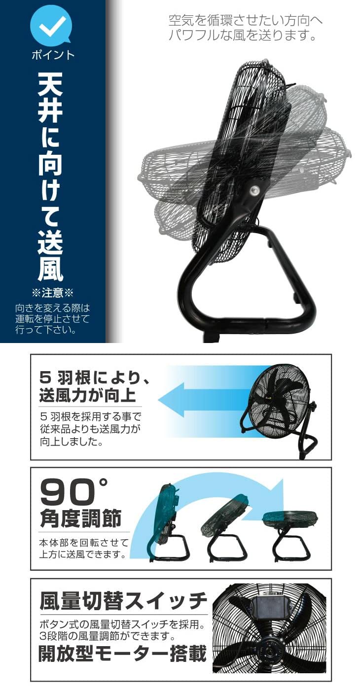 業務用扇風機 4枚羽根 青 61SPN89WYgL._AC_UL210_SR210,