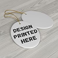 Vista 3 de Lovesout - Gorro de Papá Noel con nombre personalizado y cerámica ovalada, diseño de gato persa