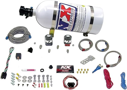 Nitrous Express - Universal Fly By Wire Single Nozzle Nitrous Kit w/15lb Bottle 