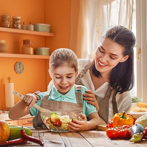 Miniatura 4 de Cucharas de madera para cocinar, juego de utensilios de madera de 6 piezas, espátula de madera antiadherente para cocinar, utensilios de cocina de